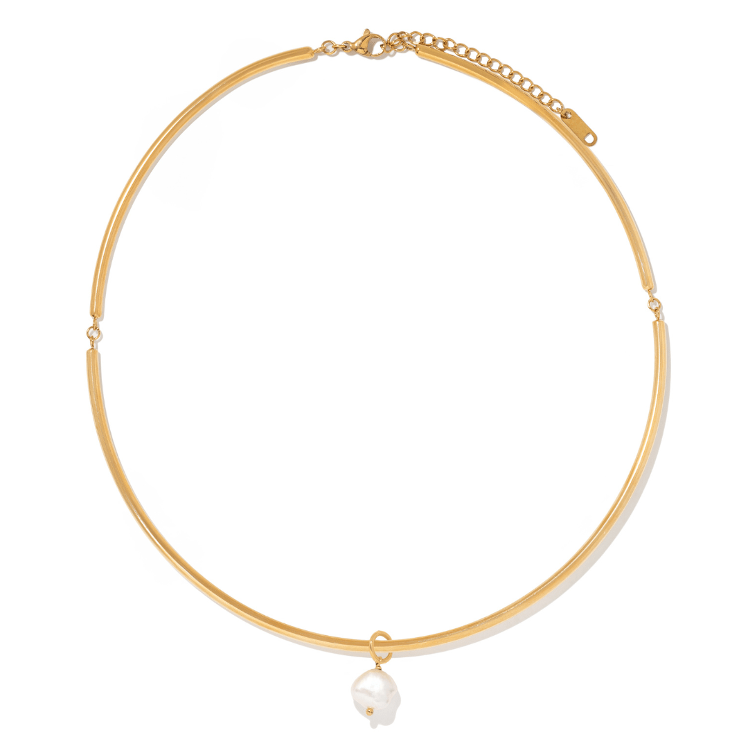 Pearl Gaia Choker - COLLARES - Malandra Jewelry - TC2566