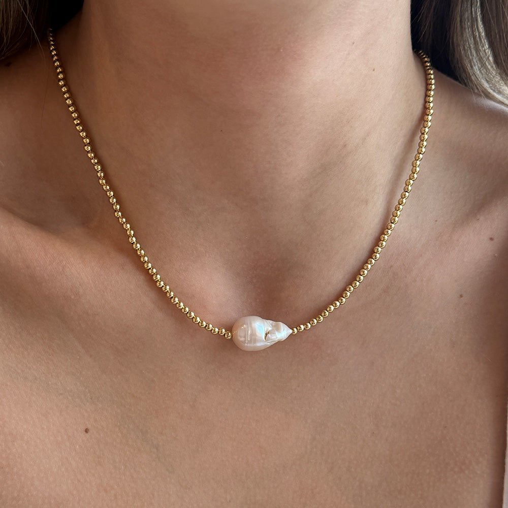 PEARL GLOW NECKLACE - COLLARES - Malandra Jewelry - TC1787