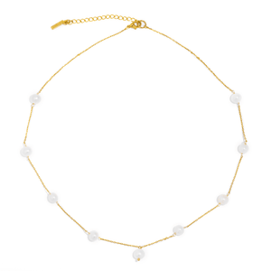 PEARL LARIAT LUXE NECKLACE - COLLARES - Malandra Jewelry - TC2033
