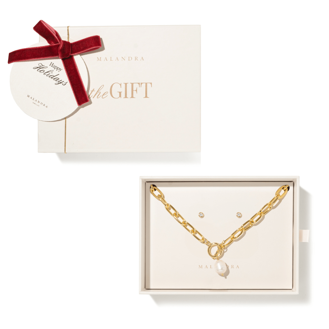 PEARL LINK LUXE GIFT SET - SETS DE REGALO - Malandra Jewelry - SET127/TC345 -ZWA44