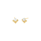 PEARL LUXE GOLD STUDS - ARETES - Malandra Jewelry - ZWA89-QX04635CY