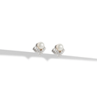 PEARL LUXE SILVER STUDS - ARETES - Malandra Jewelry - ZWA89.P-QX04635CY