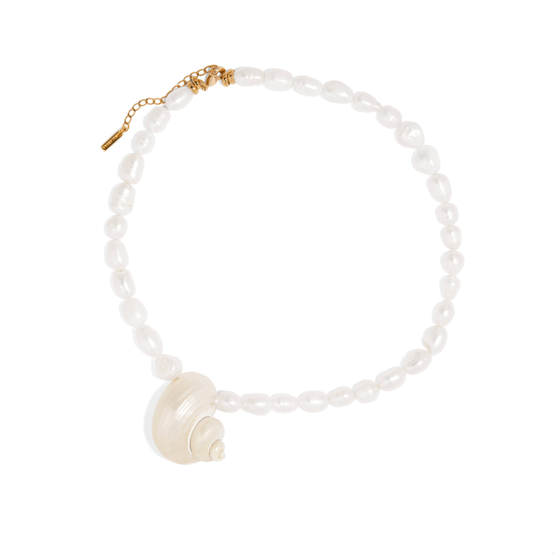 PEARL RESORT SHELL NECKLACE - COLLARES - Malandra Jewelry - TC1878