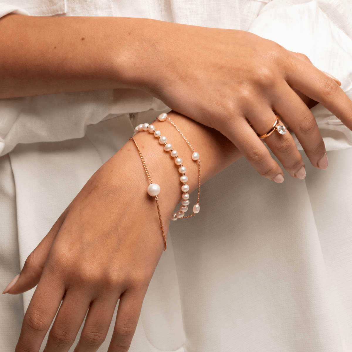 PEARL SKIP DOTS BRACELET - PULSERAS - Malandra Jewelry - TP663