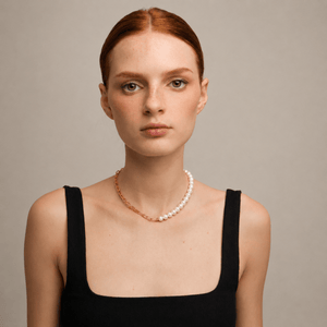 PEARLS & LINKS NECKLACE - COLLARES - Malandra Jewelry - TC1597