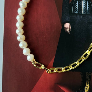 PEARLS & LINKS NECKLACE - COLLARES - Malandra Jewelry - TC1597