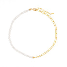 PEARLS & LINKS SLIM NECKLACE - COLLARES - Malandra Jewelry - TC1598