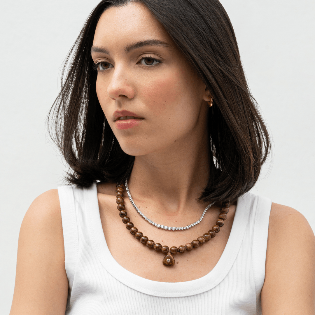Persian Jade Gaia Necklace - COLLARES - Malandra Jewelry - TC2519