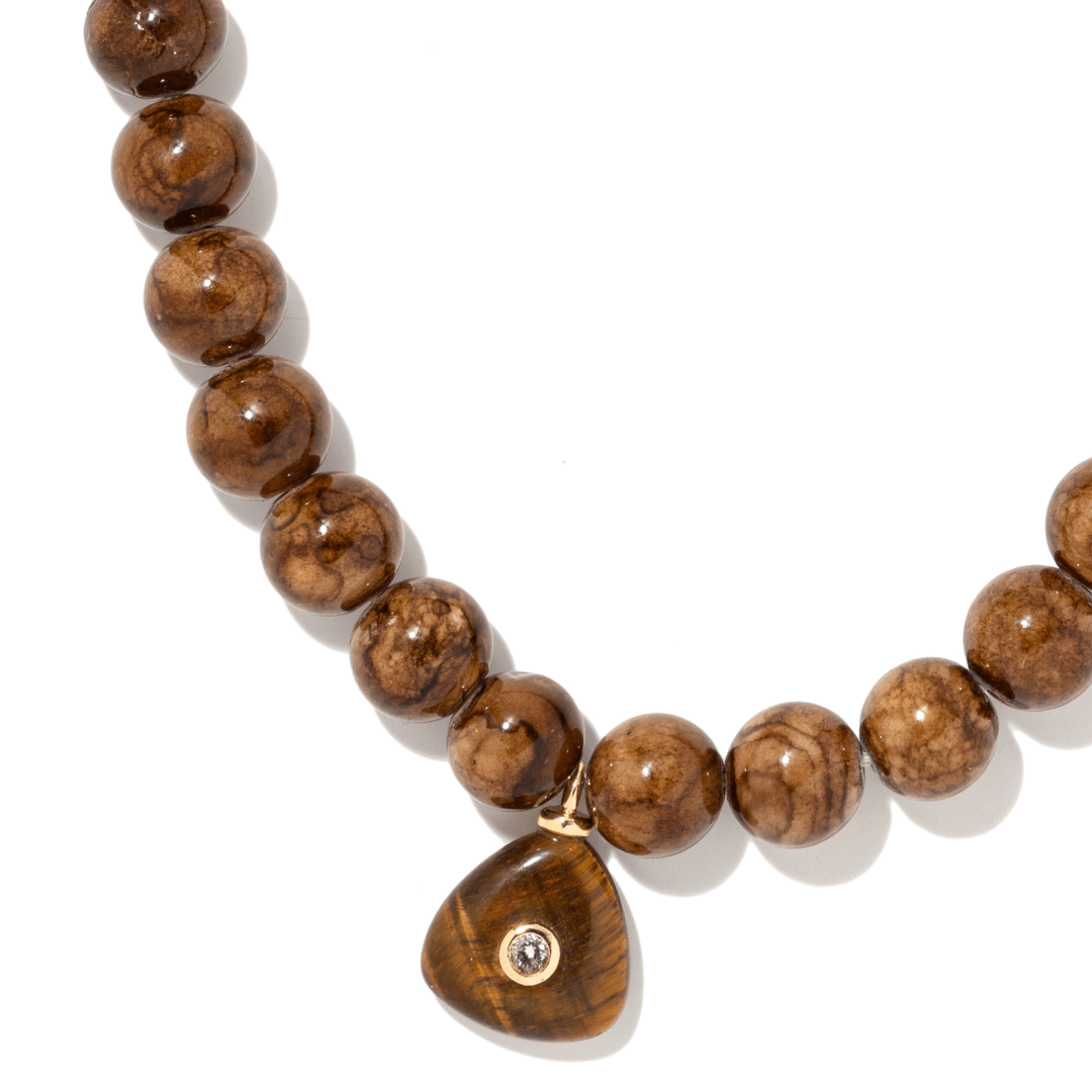PERSIAN JADE GAIA NECKLACE - COLLARES - Malandra Jewelry - TC2519