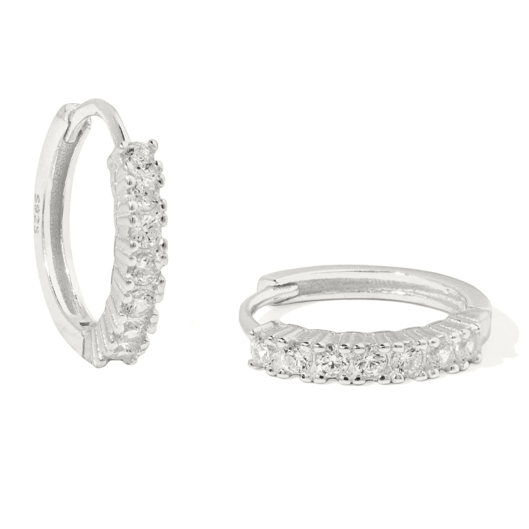 PETITE SPARK SILVER HOOPS - ARETES - Malandra Jewelry - EOBA3.P-eh1158