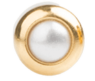 Piercing bizel dorado con perla 2mm - Ch14k - ARETES - Malandra Jewelry - SBP33 - 7531 - 0301