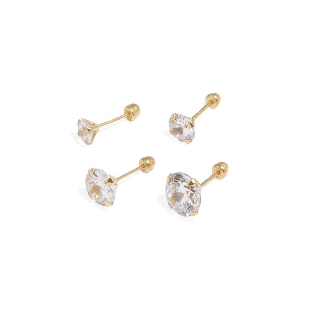 PIERCING CIRCONIA 4 MM PARA PERFORAR - ARETES - Malandra Jewelry - KRA35-JBR22714K