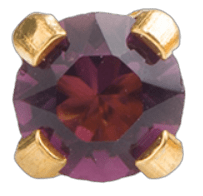 Piercing dorado con zc amatista 3mm - Ch14k - ARETES - Malandra Jewelry - SBP45 - 7511 - 0102