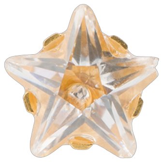 Piercing dorado con zc en forma de estrella 5mm - Ch14k - ARETES - Malandra Jewelry - SBP52 - 75210402