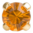 Piercing dorado con zc naranja (topaz) - Ch14k - ARETES - Malandra Jewelry - SBP34 - 7511011123