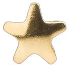 Piercing estrella dorada 4mm - Ch14k - ARETES - Malandra Jewelry - SBP20 - 75110501