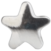Piercing Estrella plateada 4mm - Acero - ARETES - Malandra Jewelry - SBP70 - 75120501