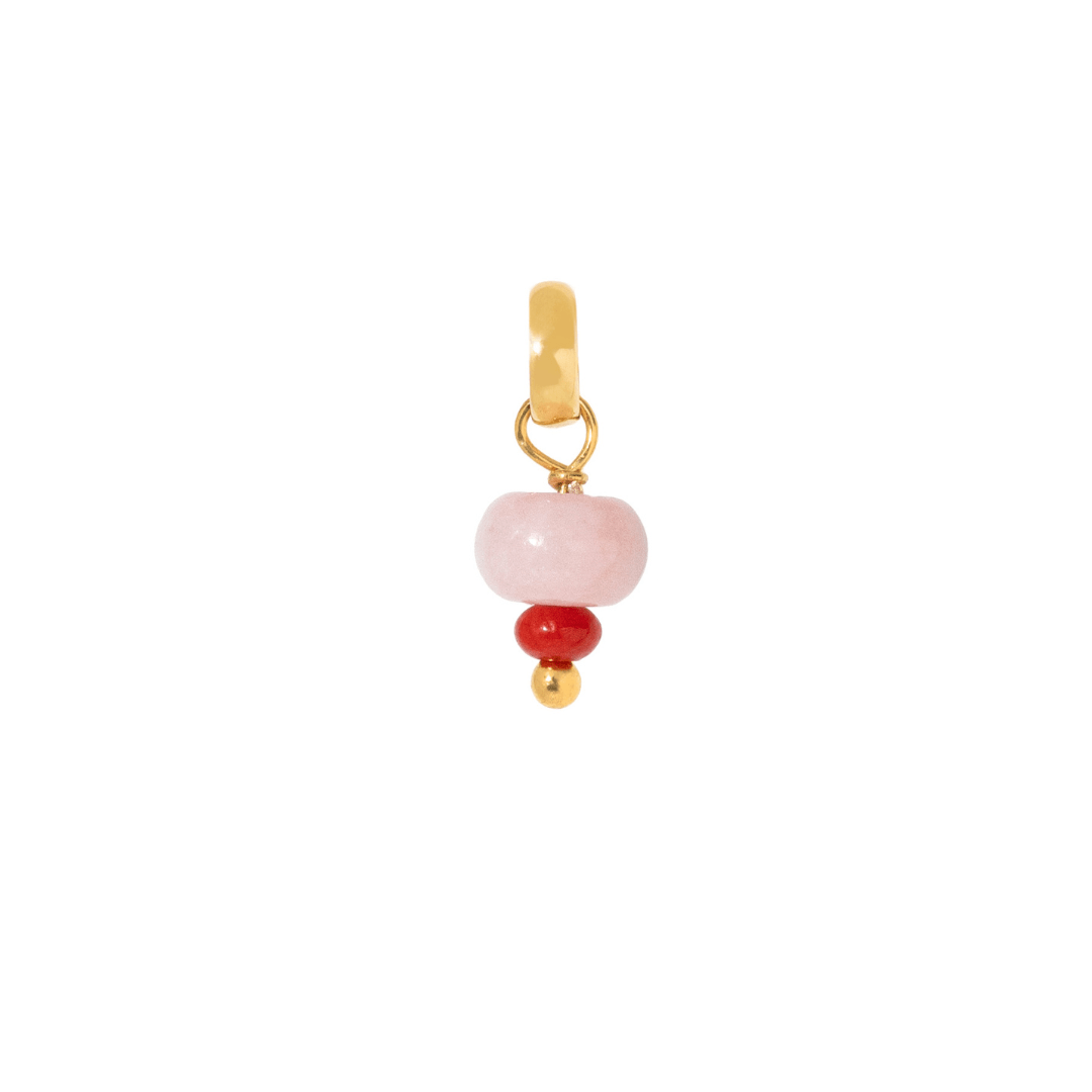 Pink Agate Rosé Charm - DIJES - Malandra Jewelry - TD2582
