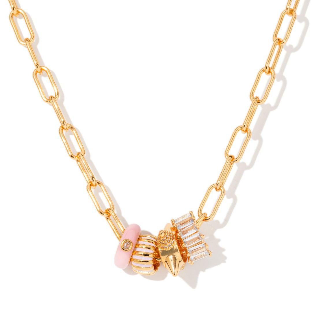 PINK GLOW CHARM - DIJES - Malandra Jewelry - EYHD162-Model 6  ROSA