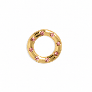 Pink & Gold Charm - DIJES - Malandra Jewelry - EYHD186.D.R