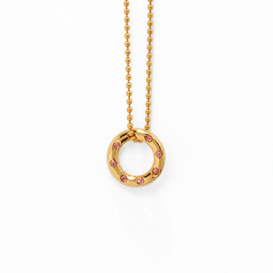 Pink & Gold Charm - DIJES - Malandra Jewelry - EYHD186.D.R