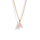 PINK LETTER ANA EMILIA NECKLACE - COLLARES - Malandra Jewelry - ICC459.A