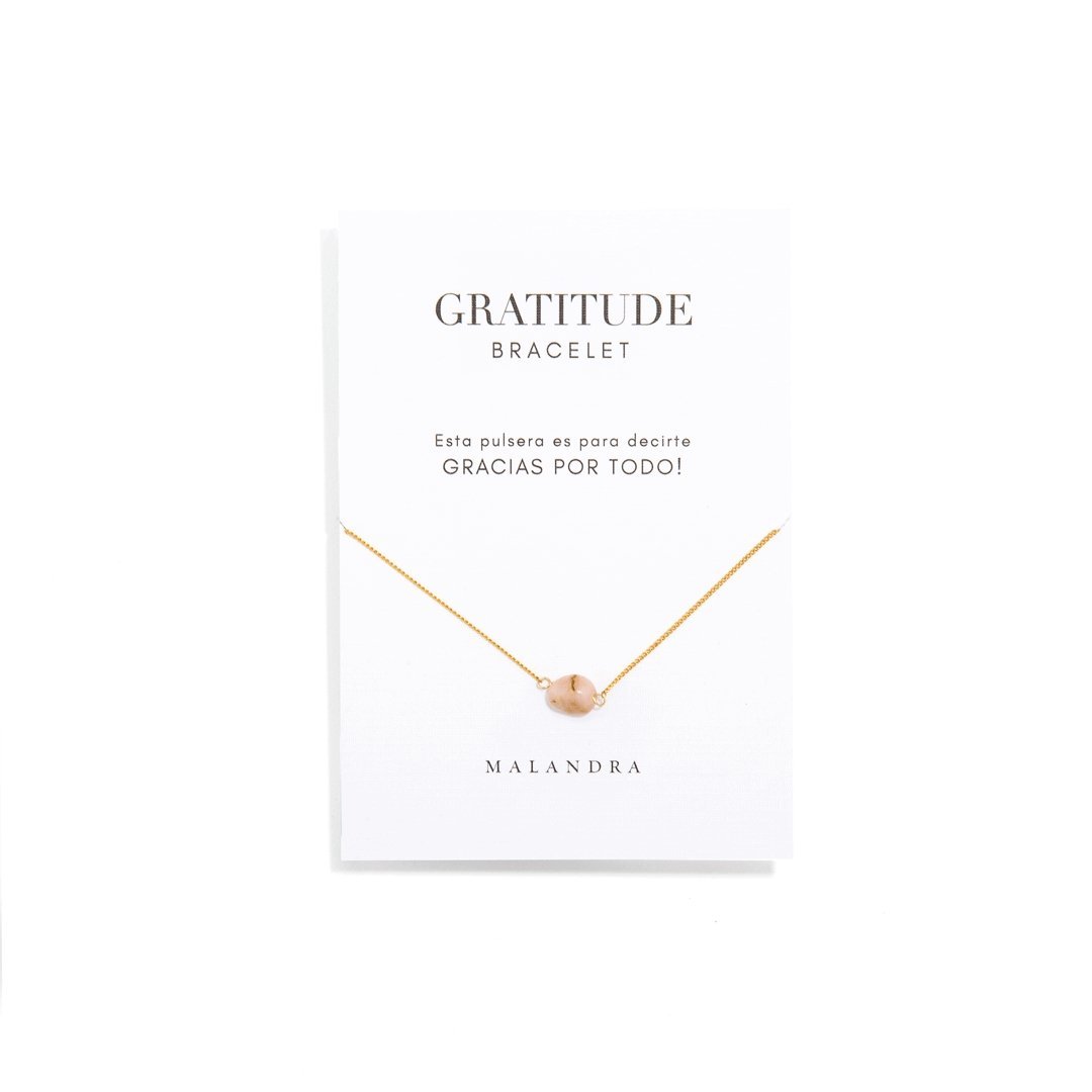 PINK QUARTZ GRATITUDE BRACELET - PULSERAS - Malandra Jewelry - TP1020