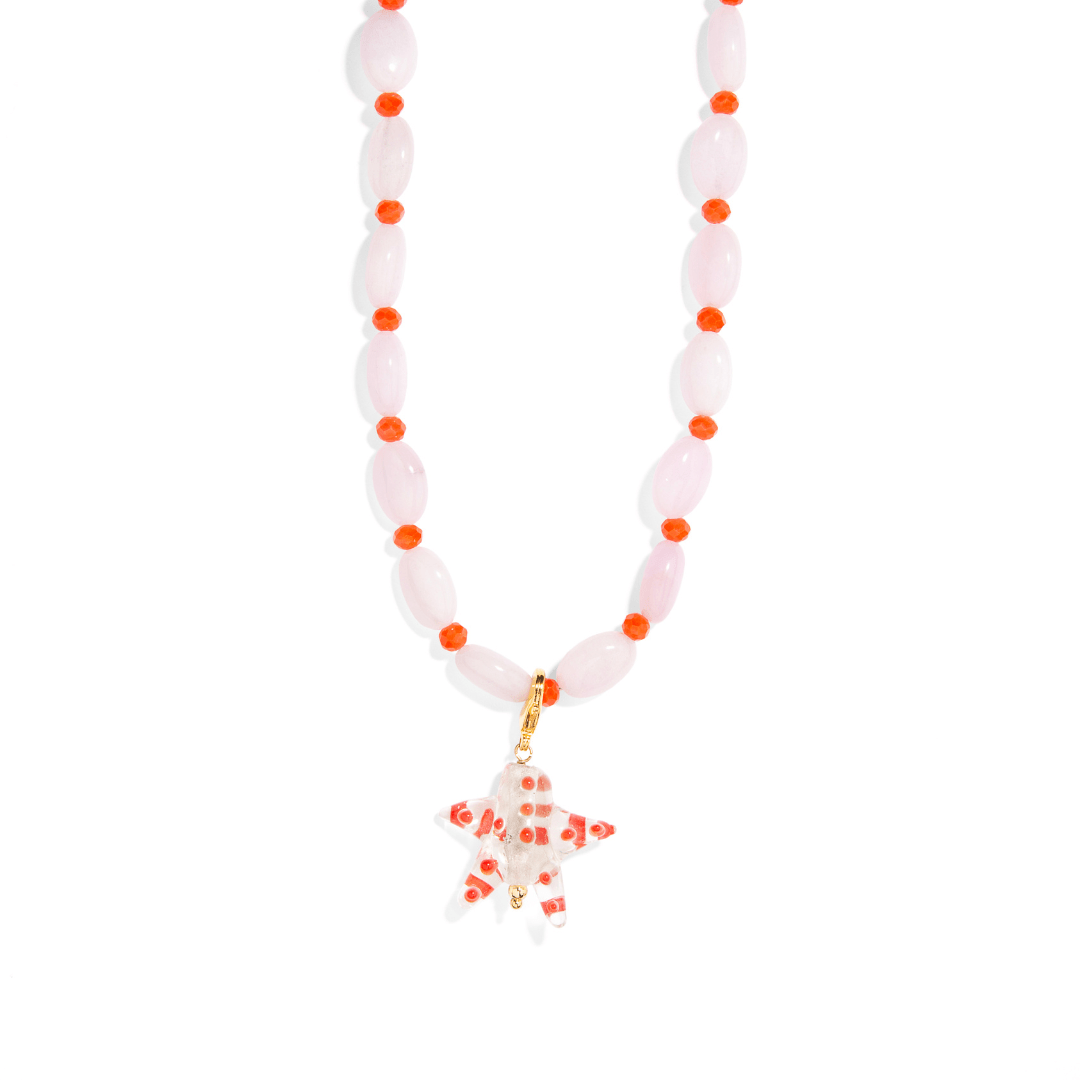 PINK STARFISH SUMMER NECKLACE - COLLARES - Malandra Jewelry - TC2024