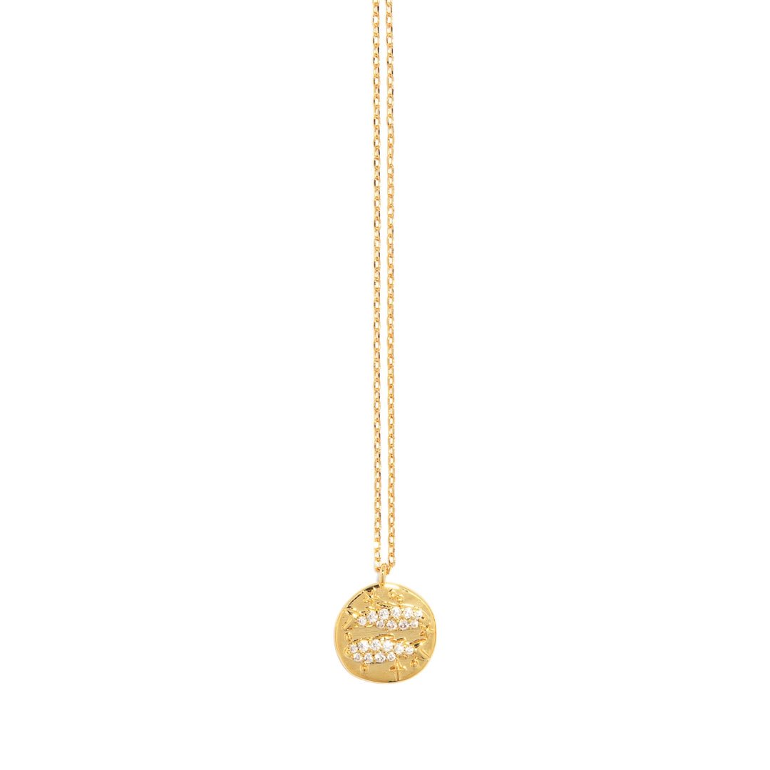 PISCES ZODIAC NECKLACE - COLLARES - Malandra Jewelry - XBC130 - BJN01661 PISGD