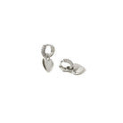 PLAYFUL SILVER HEART EARRINGS - ARETES - Malandra Jewelry - AA1390.P - D28971