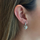 PLAYFUL SILVER HEART EARRINGS - ARETES - Malandra Jewelry - AA1390.P - D28971