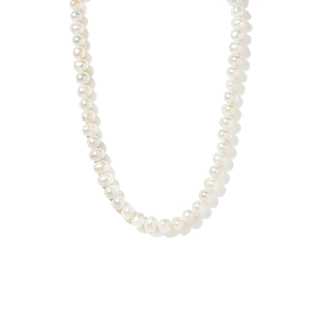 PURE PEARL SHORT NECKLACE 40cm – Malandra Jewelry