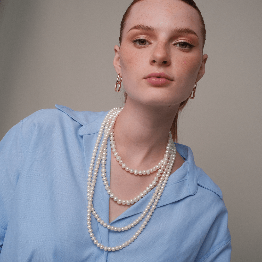 PURE PEARL LAYER NECKLACE 47cm - COLLARES - Malandra Jewelry - TC2110