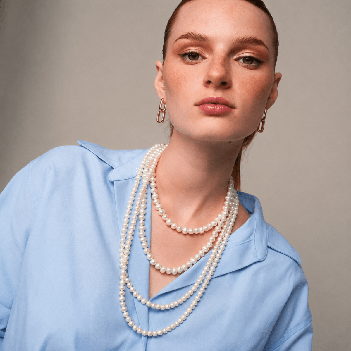 PURE PEARL SHORT NECKLACE 40cm - COLLARES - Malandra Jewelry - TC2109