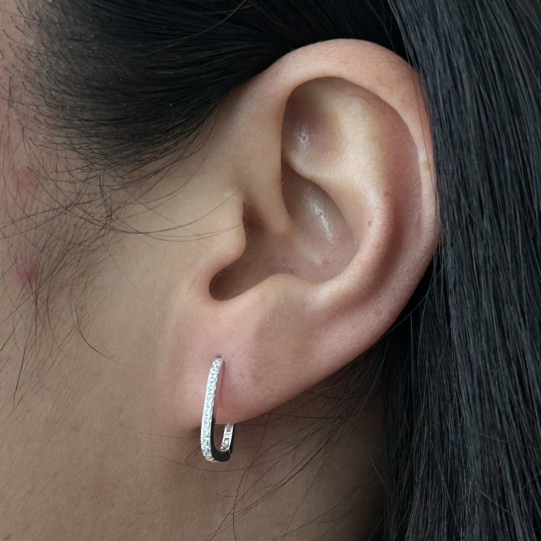 QUADRA SPARK HOOPS - ARETES - Malandra Jewelry - FBA516-1EAR0037-1PR-4