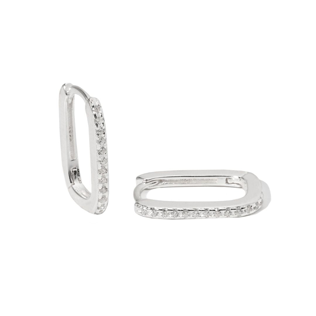 QUADRA SPARK HOOPS - ARETES - Malandra Jewelry - FBA516-1EAR0037-1PR-4