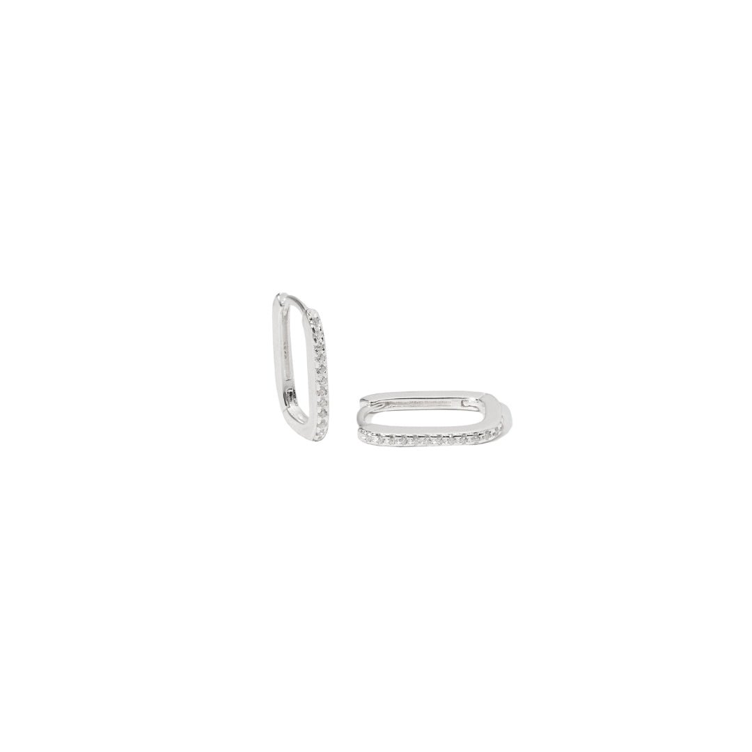 QUADRA SPARK HOOPS - ARETES - Malandra Jewelry - FBA516-1EAR0037-1PR-4