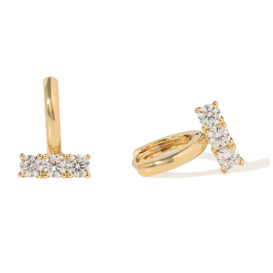 RADIANT GOLD HUGGIES - ARETES - Malandra Jewelry - ZOA47-N15755I8Z
