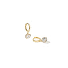 RADIANT HALO GOLD EARRINGS - ARETES - Malandra Jewelry - ZWA80 - QX01349