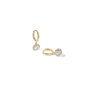 RADIANT HALO GOLD EARRINGS - ARETES - Malandra Jewelry - ZWA80 - QX01349