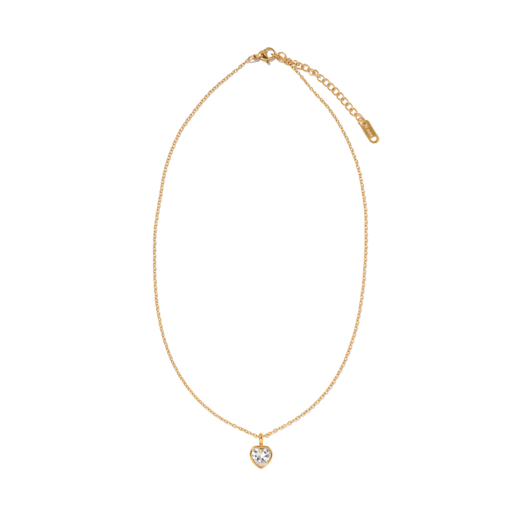 RADIANT HEART NECKLACE - COLLARES - Malandra Jewelry - EUWC411-JDN0308020