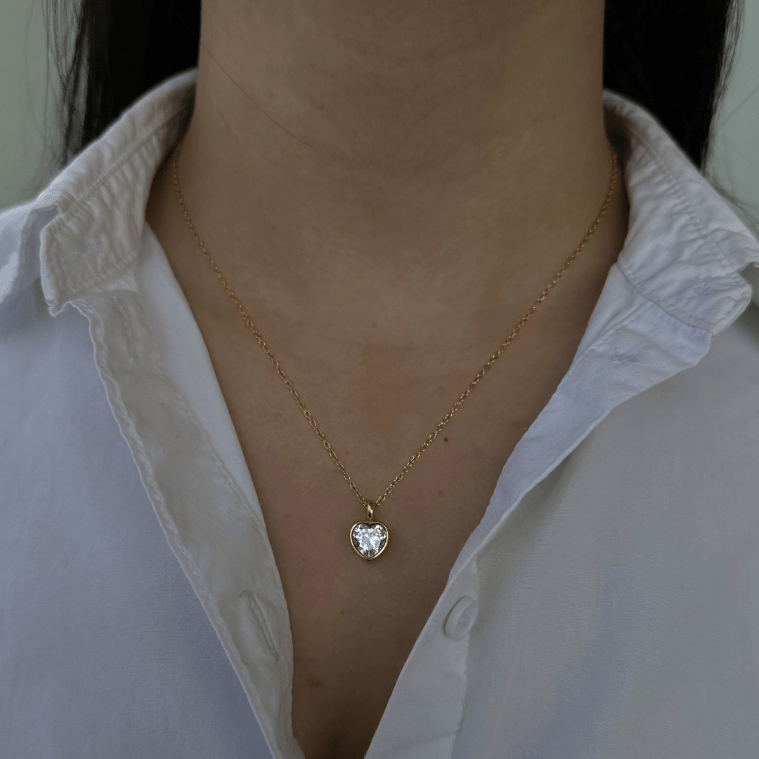 RADIANT HEART NECKLACE - COLLARES - Malandra Jewelry - EUWC411-JDN0308020