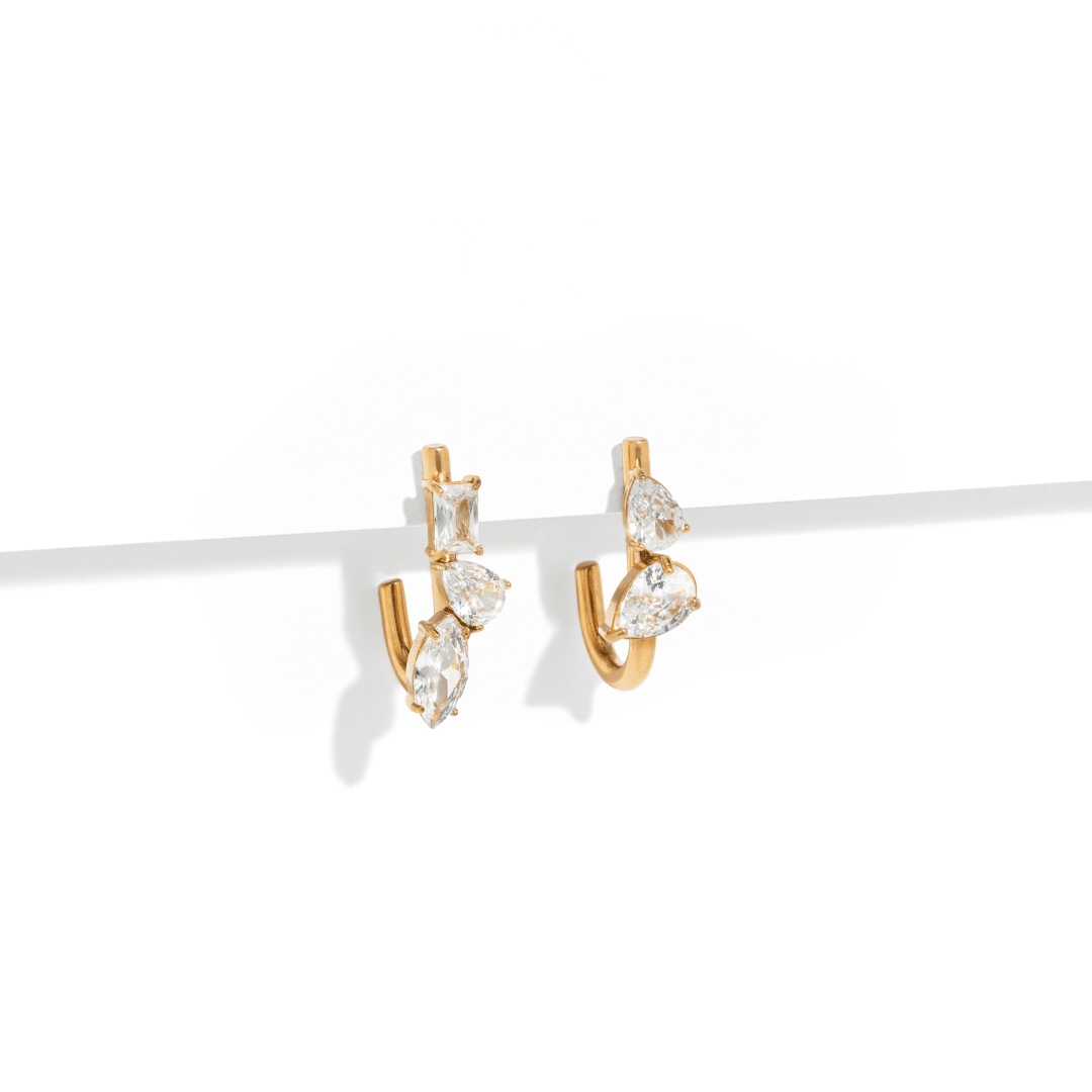 RADIANT HOOK HOOPS - ARETES - Malandra Jewelry - EUWA460-JDE0112246