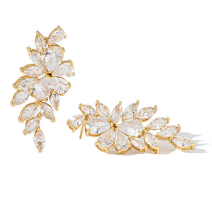 RADIANT LEAF GOLD EARRINGS - ARETES - Malandra Jewelry - EZAA74-EP167