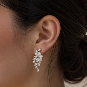 RADIANT LEAF SILVER EARRINGS - ARETES - Malandra Jewelry - EZAA74.P-EP167