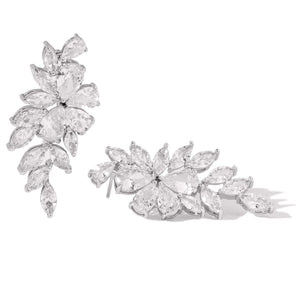 RADIANT LEAF SILVER EARRINGS - ARETES - Malandra Jewelry - EZAA74.P-EP167