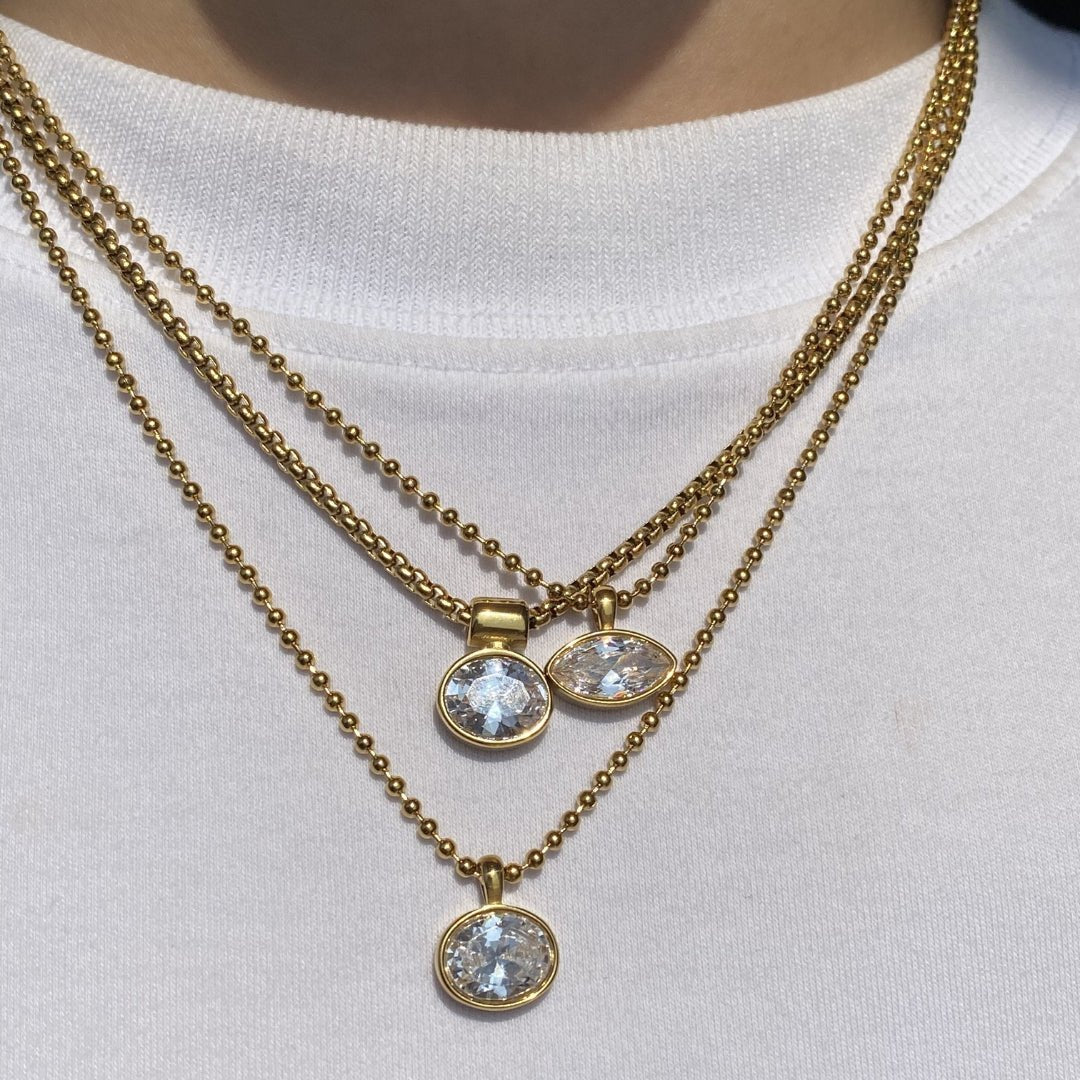 RADIANT MARQUISE NECKLACE - COLLARES - Malandra Jewelry - EUWC409-JDN0311255