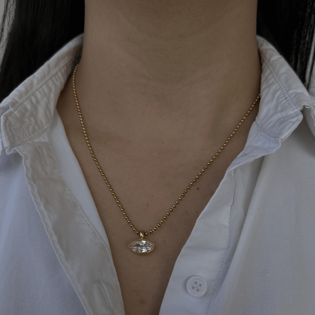 RADIANT MARQUISE NECKLACE - COLLARES - Malandra Jewelry - EUWC409-JDN0311255