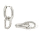 RADIANT PAVÉ LINK HOOPS - ARETES - Malandra Jewelry - EUWA493.P-JDE0309003-S