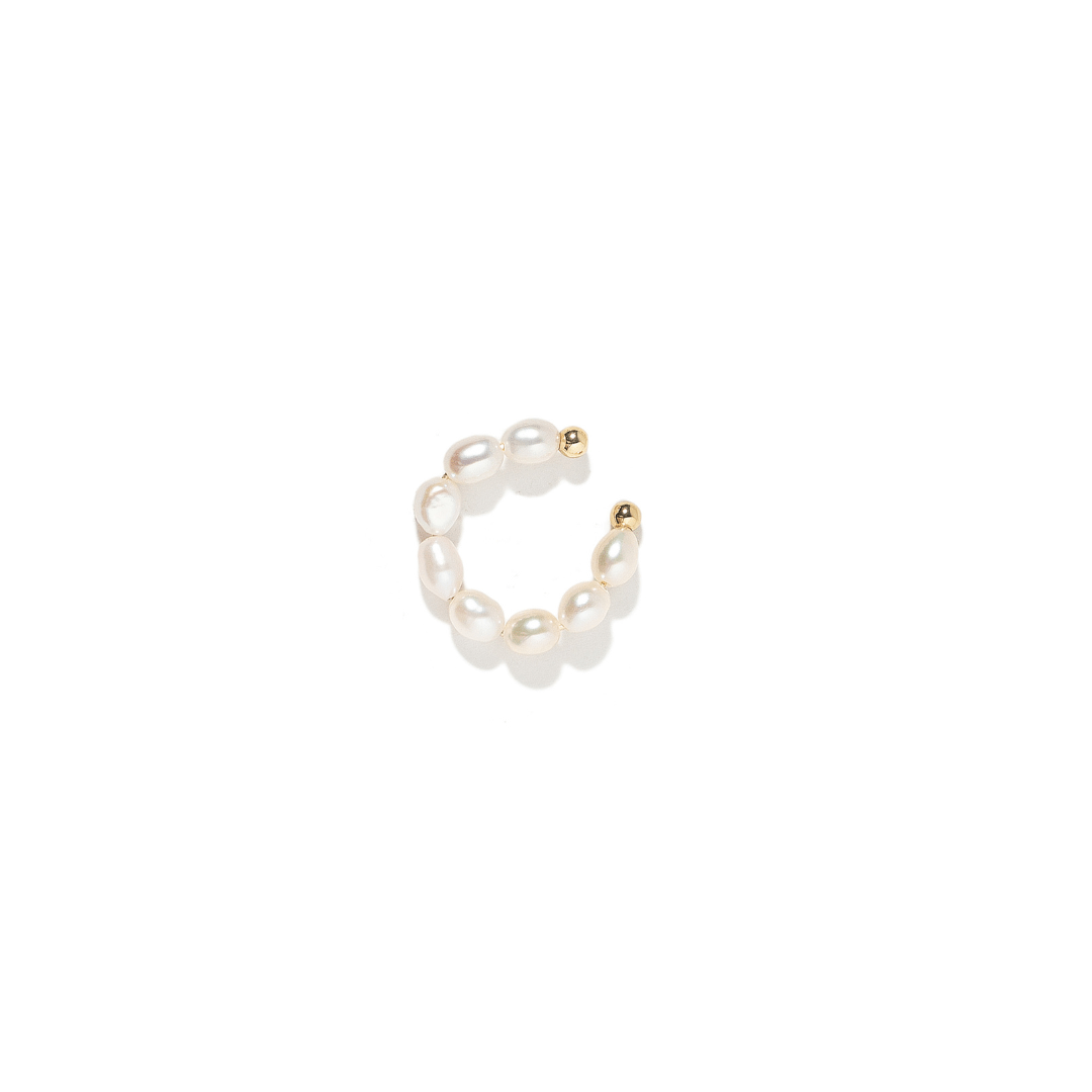 RADIANT PEARL EAR CUFF - ARETES - Malandra Jewelry - TA2118